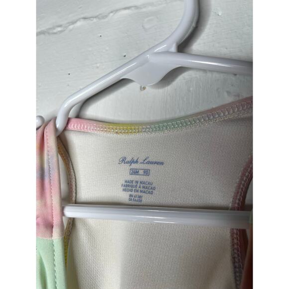 Polo Ralph Lauren Girls Tie Dye One Piece Bathing Suit Swimwear Size 24 Months - Picture 6 of 8